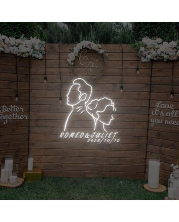 Back To Back Wedding Custom Neon Sign