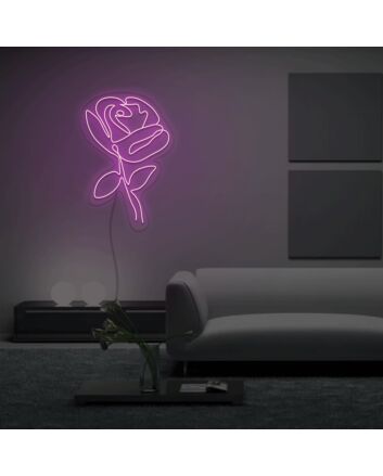 Handmade Roses Line Neon Sign