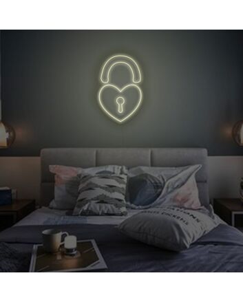 Heartlock For Love Neon Sign