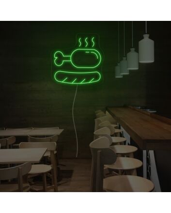 Sausage And Chicken Leg Neon Sign