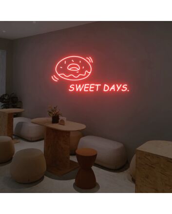 Sweet Days And Donuts Neon Sign