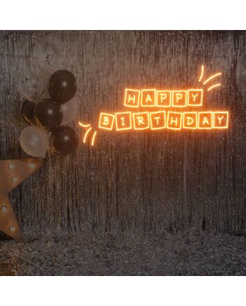 Happy Birthday Neon Light Signs Custom Neon Sign For Wedding Bar Party Decoration