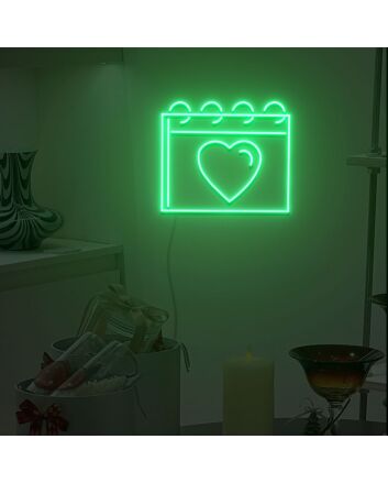 The Love Calendar Neon Sign Neon Light Signs Custom For Wedding Bar Party Decoration