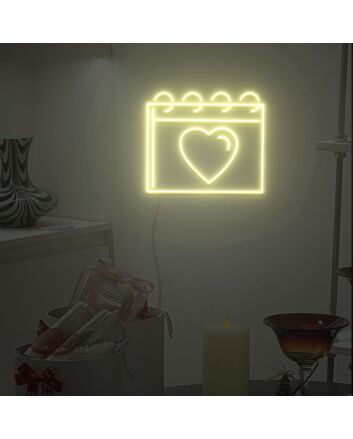 The Love Calendar Neon Sign Neon Light Signs Custom For Wedding Bar Party Decoration