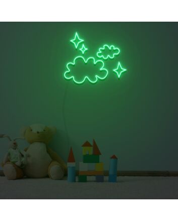 Clouds And Stars Neon Sign Custom Neon Sign Lights Night Lamp Led Neon Sign Light For Home Party