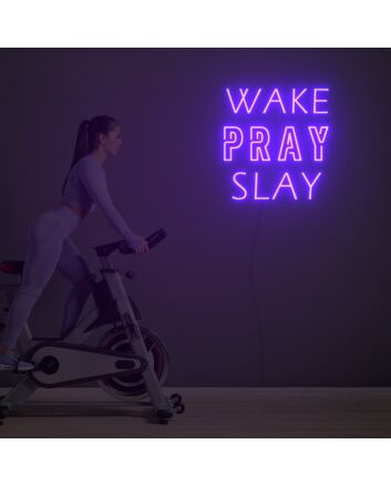 Wake Pray Slay Neon Sign Custom Neon Sign Lights Night Lamp Led Neon Sign Light For Home Party