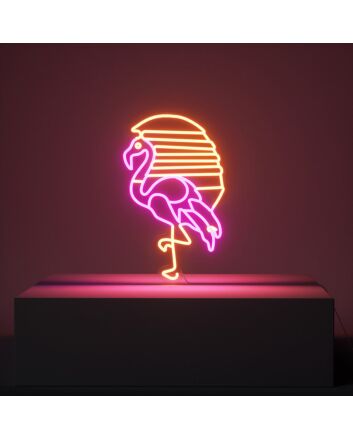 Flamingo and Sunset Neon Sign