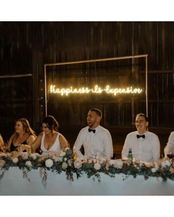 Happiness Is Expensive Neon Sign