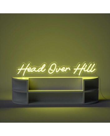 Head Over Hill Neon Sign