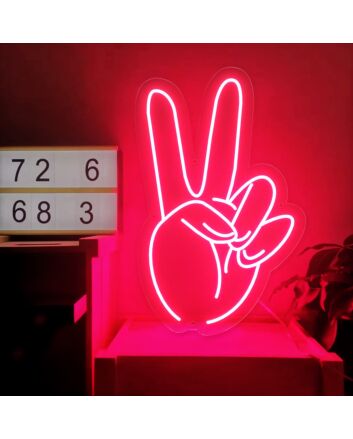 Victory Hand Neon Sign