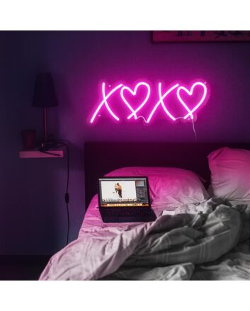 XOXO with Heart Neon Sign