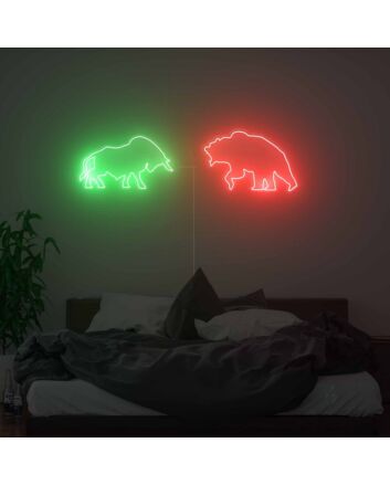 Bear Bull Neon Sign