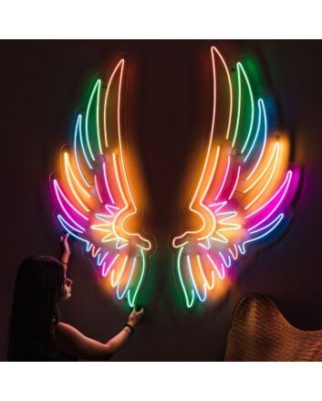 Colourful Wings Neon Sign