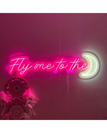 Fly Me To The Moon Neon Sign
