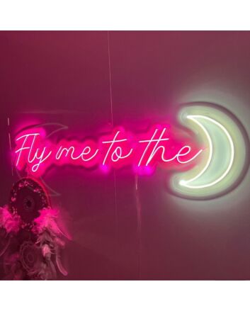 Fly Me To The Moon Neon Sign