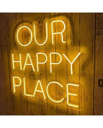 Our Happy Place Neon Sign