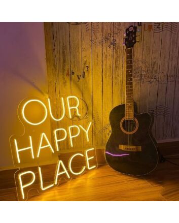 Our Happy Place Neon Sign