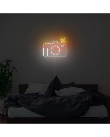 Retro Camera Neon Sign