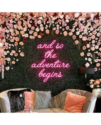 And So The Adventure Begins Neon Sign