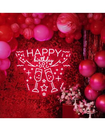 Birthday Cocktail Party Neon Sign