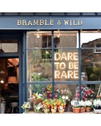 Dare To Be Rare Bright Neon Sign