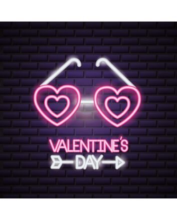 Valentines Day With Heart Sunglasses