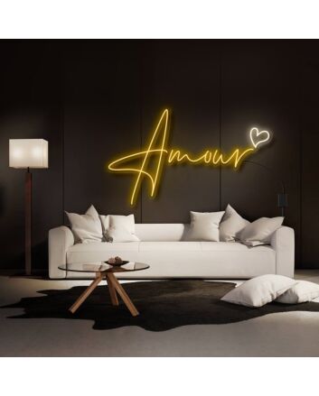 Amour With Heart Neon Sign