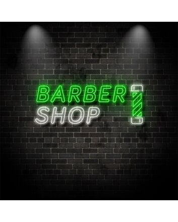 Barber Shop With Twister Neon Sign