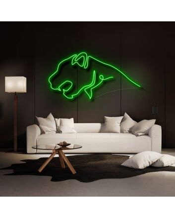 Cheetah Neon Sign