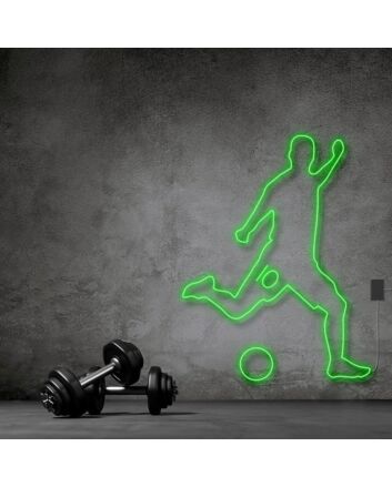 Footballer With Ball Neon Sign