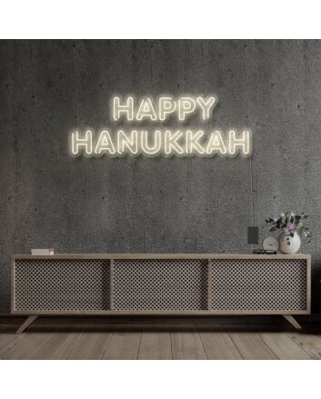 Happy Hanukkah Neon Sign