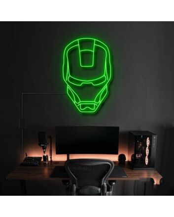 Iron Man Face Neon Sign