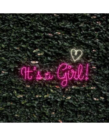 Its A Girl With Heart Neon Sign