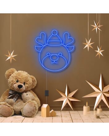 Reindeer Cartoon Neon Sign