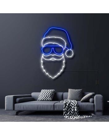 Santa With Sunglasses Neon Sign