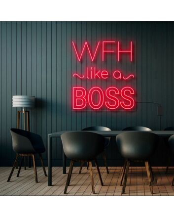 Wfh Like A Boss Neon Sign
