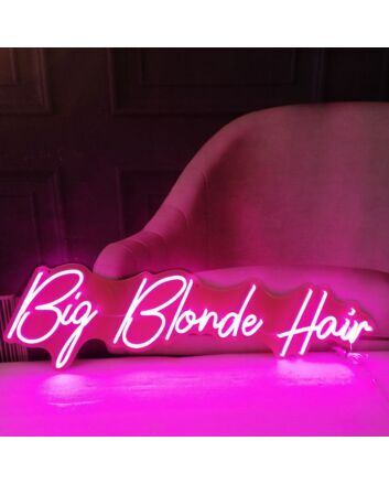 Big Blonde Hair Neon Sign