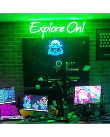 Explore On Neon Sign
