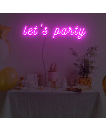 Lets Party Neon Sign Lights Night Lamp Led Neon Sign Light For Home Party