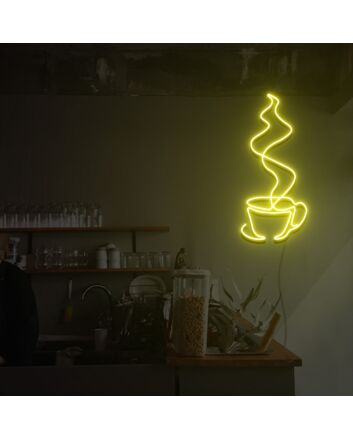 Steaming Coffee Cup Neon Sign Lights Night Lamp Led Neon Sign Light For Home Party