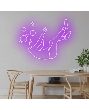 &#39;Space Falling&#39; Neon Sign
