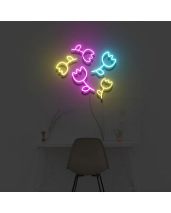 Tulips Neon Sign Lights Night Lamp Led Neon Sign Light For Home Party