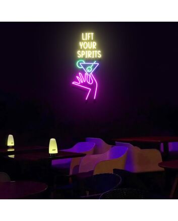Lift Your Spirits Neon Sign Lights Night Lamp Led Neon Sign Light For Home Party