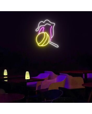 Lollipop And Lips Neon Sign Lights Night Lamp Led Neon Sign Light For Home Party