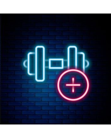 Glowing Barbell Neon Sign For Gym