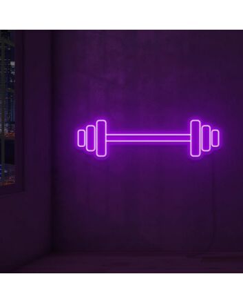Barbell Weight Neon Sign For Gym And Fitness Room