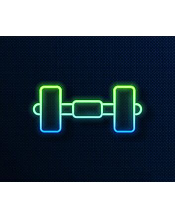 Fitness And Gym Room Babell Neon Sign Green And Blue Combination