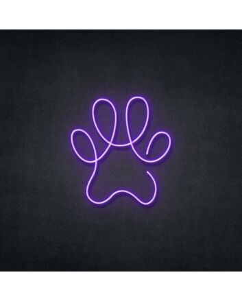 Neon Dog Sign Paw Neon Sign For Room Decoration