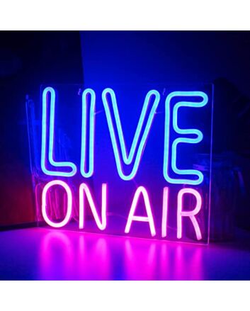 Live On Air Neon Sign Led Wall Decor Sign For Studio Game Room