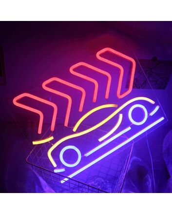 Neon Car Signs Led Neon Sign Red Neon Light Signs For Bedroom Game Area